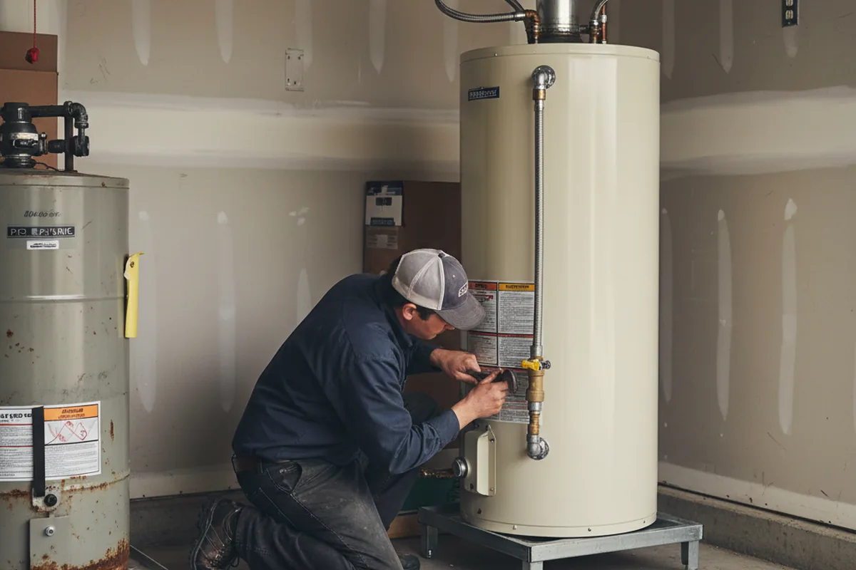 Water heater and shutoff valve replacement in Kirtland Afb