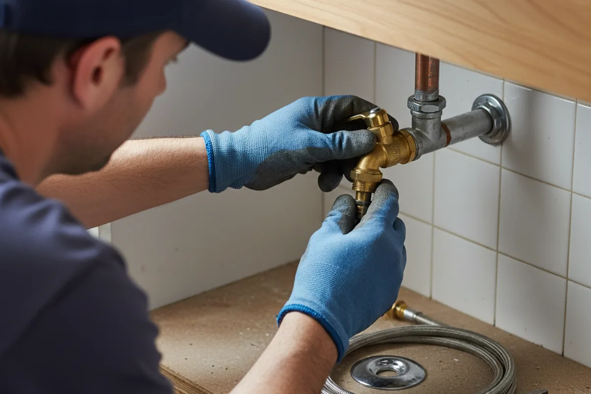 Shutoff valve and fitting work during Emergency Plumbing in Kirtland Afb